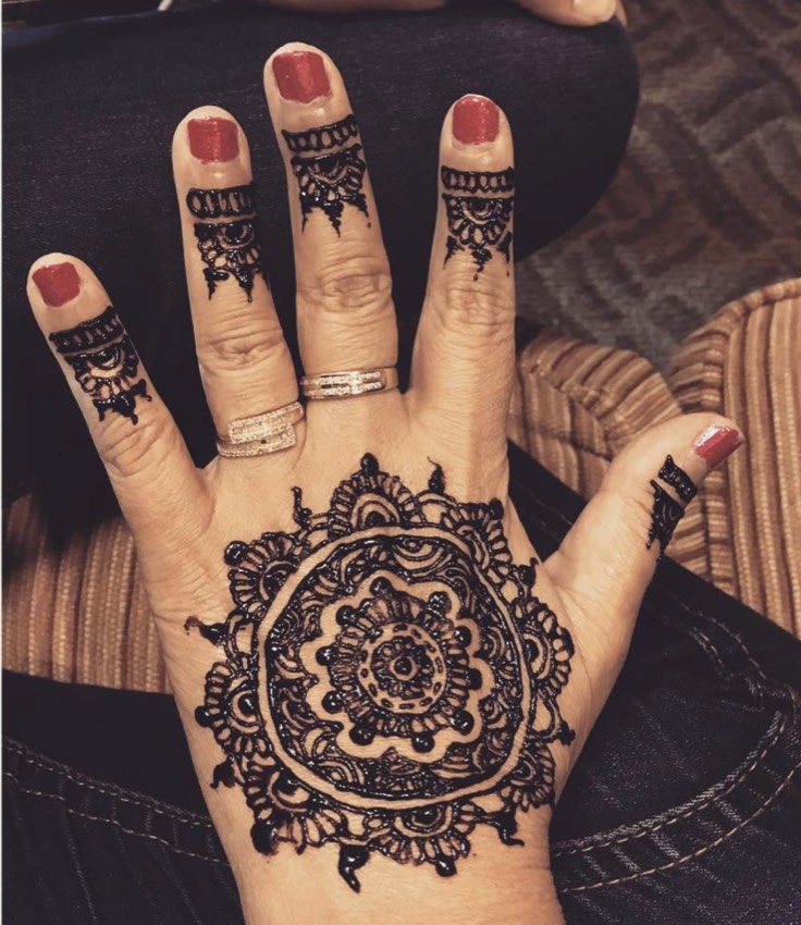 Party henna design by Mehndi by Preet