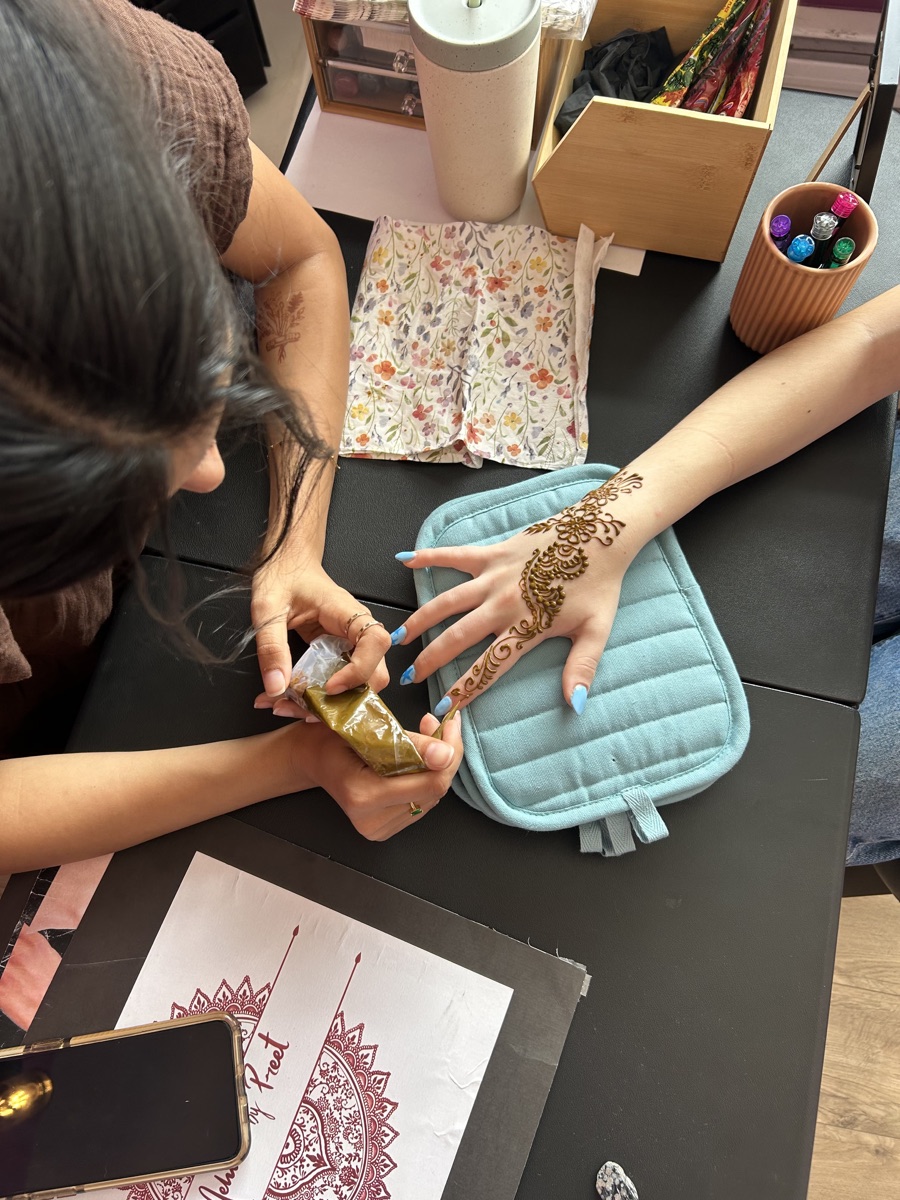Henna at the MiraInk pop-up